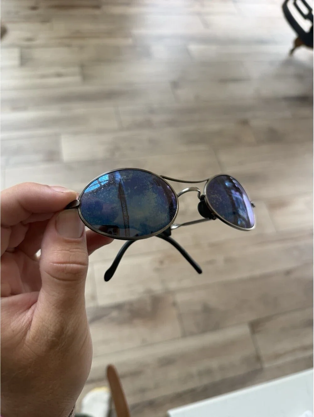VINTAGE B&L RAY-BAN BLUE MIRROR ORBS SUNGLASSEs